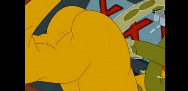  Simpsons Marge tentacle fuck